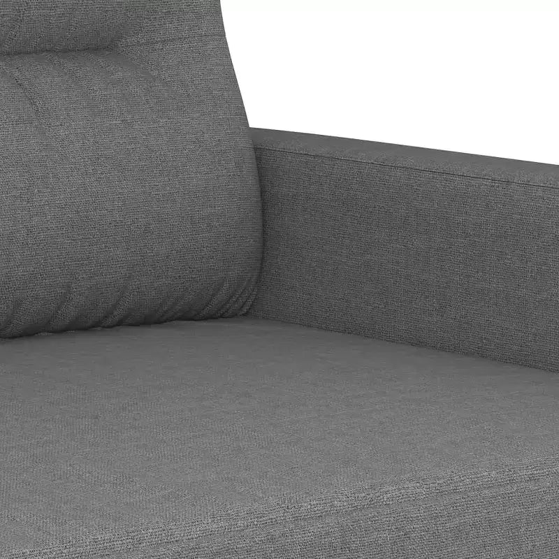 Ciemnoszara poliestrowa sofa 3-osobowa