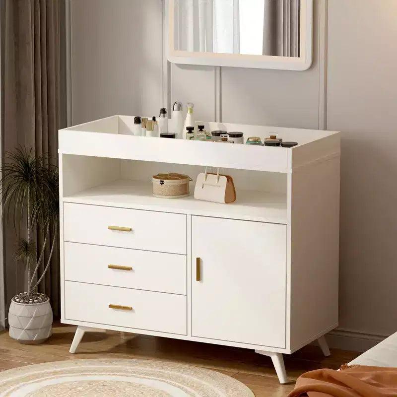 Commode à langer 3 tiroirs en bois naturel, 1 utilisateur