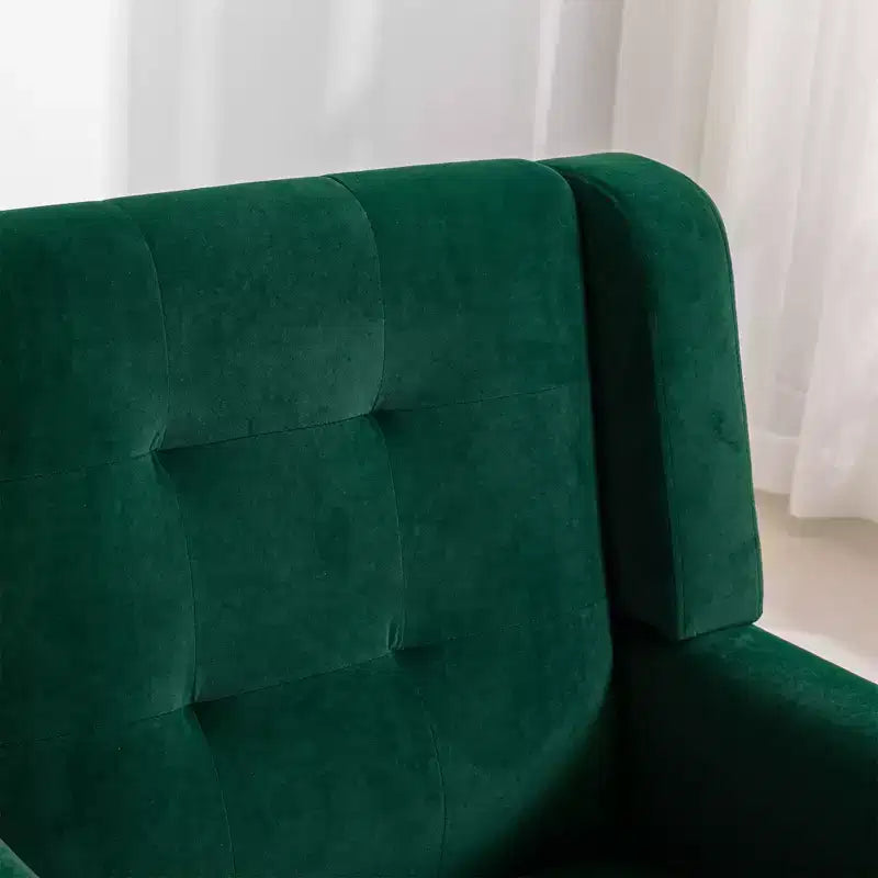 Fauteuil d'appoint capitonné multicolore avec pieds en bois, une place