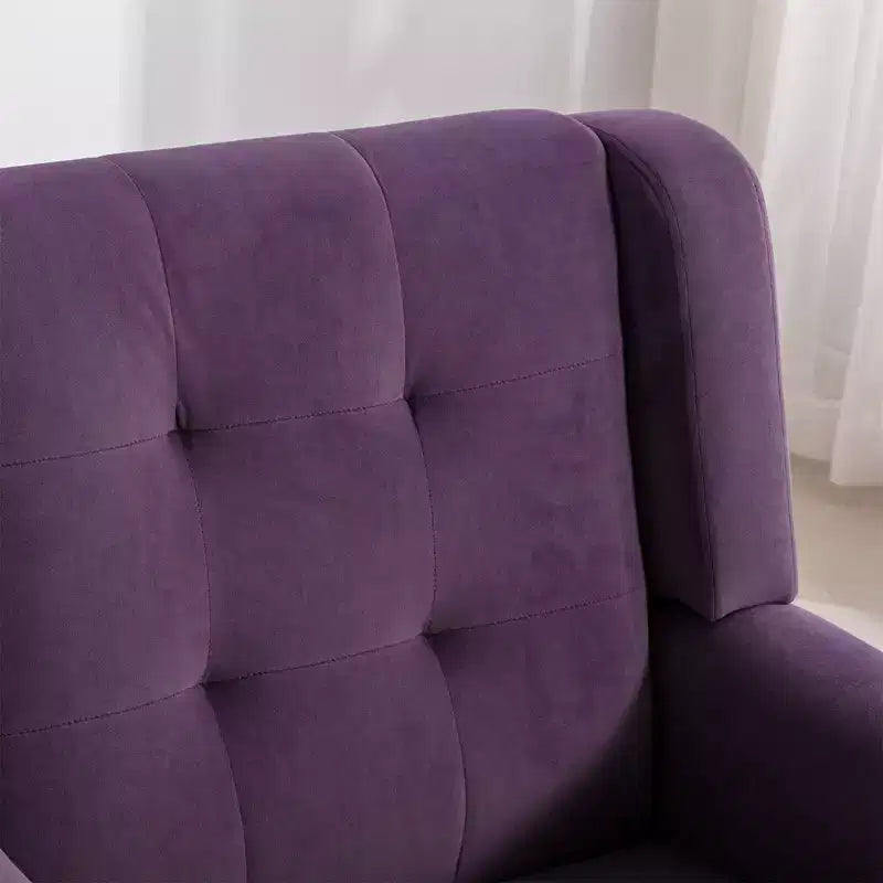 Fauteuil d'appoint capitonné multicolore avec pieds en bois, une place