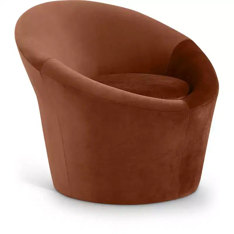 Fauteuil d'appoint en velours – Siège simple | Beige / Noir / Marron / Camel / Cognac / Crème / Vert / Fauve / Taupe
