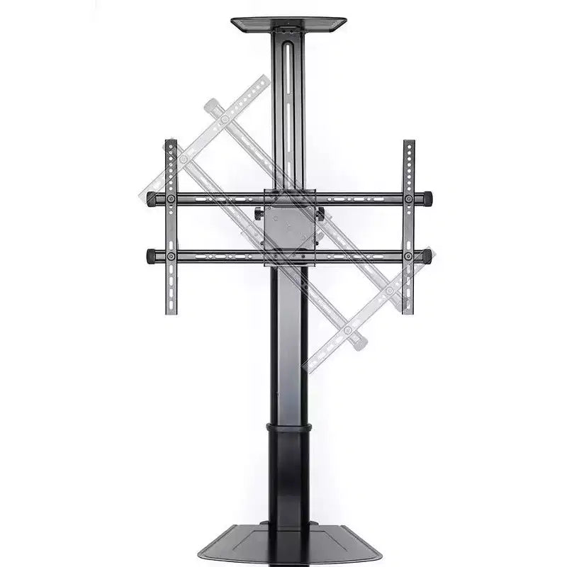 Chariot de présentation TV en acier noir, réglable en hauteur, pour 1 écran – Convient aux téléviseurs de 37 à 70 pouces, charge maximale 50 kg