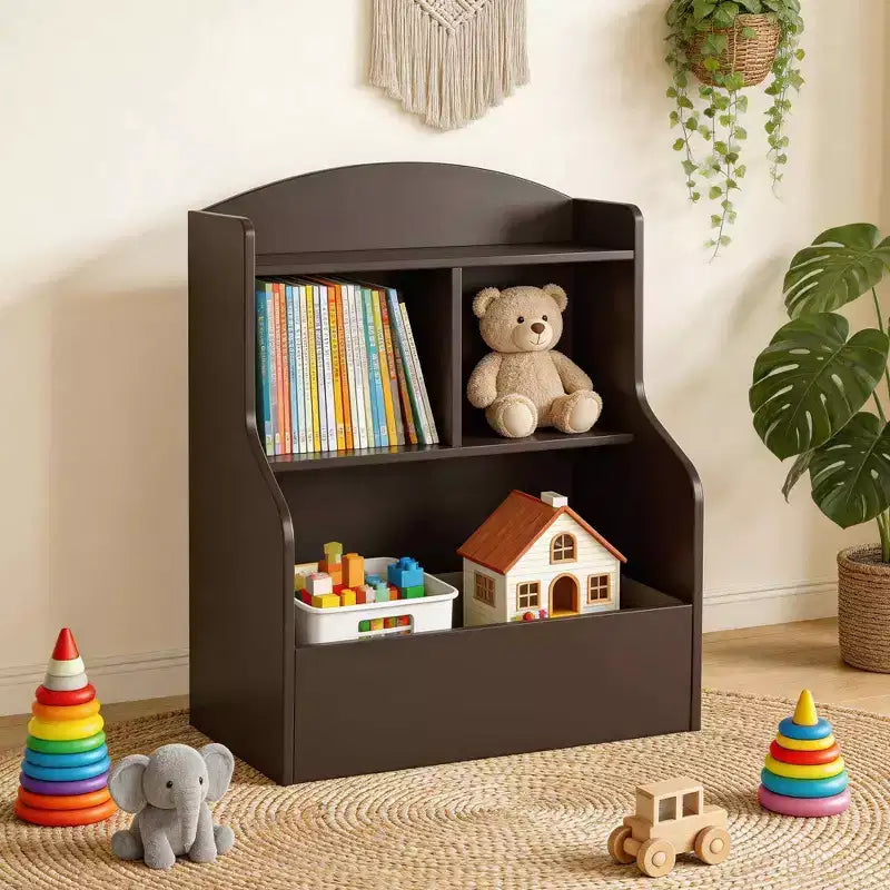 3-Tier Kids Bookshelf & Toy Organizer  Multi-Compartment Cubbies, Child-Safe Rounded Corners, Easy Assembly  Ideal Storage Shelf for Kindergarten