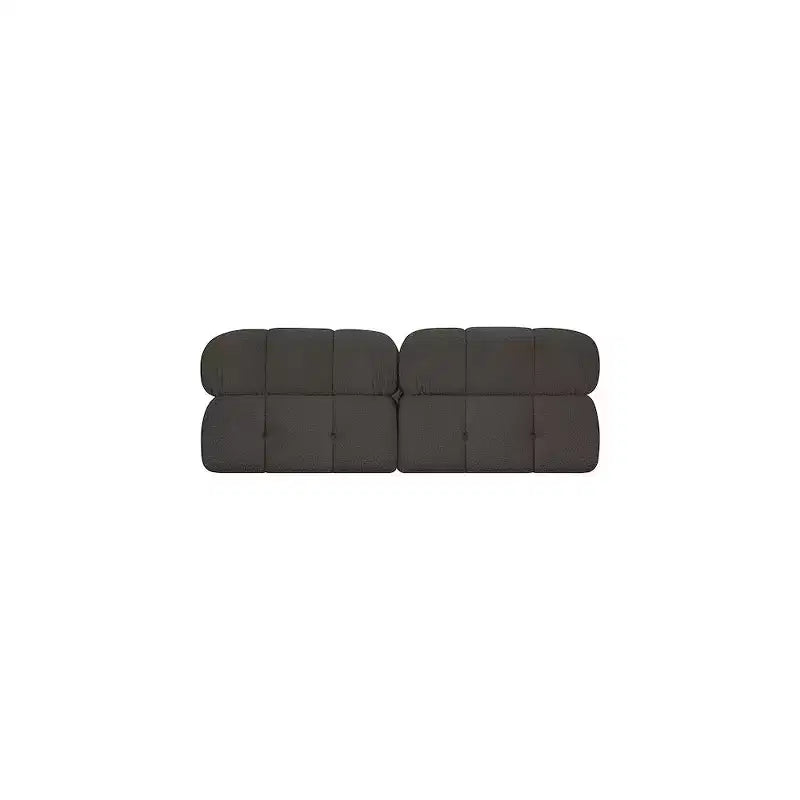 Modułowa sofa z tkaniny boucle w kolorach czarnym / brązowym / kremowym / szarym, 1-osobowa