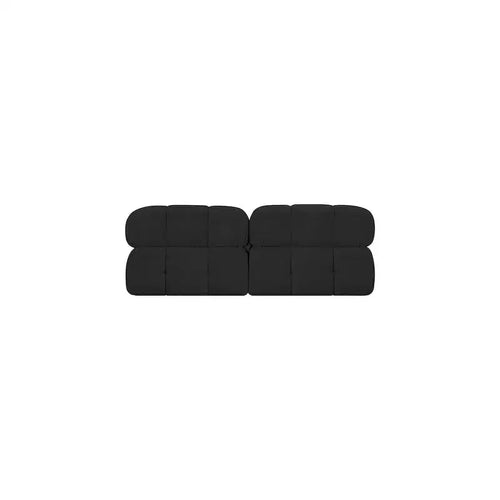 Modułowa sofa z tkaniny boucle w kolorach czarnym / brązowym / kremowym / szarym, 1-osobowa