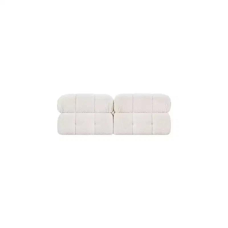 Modułowa sofa z tkaniny boucle w kolorach czarnym / brązowym / kremowym / szarym, 1-osobowa
