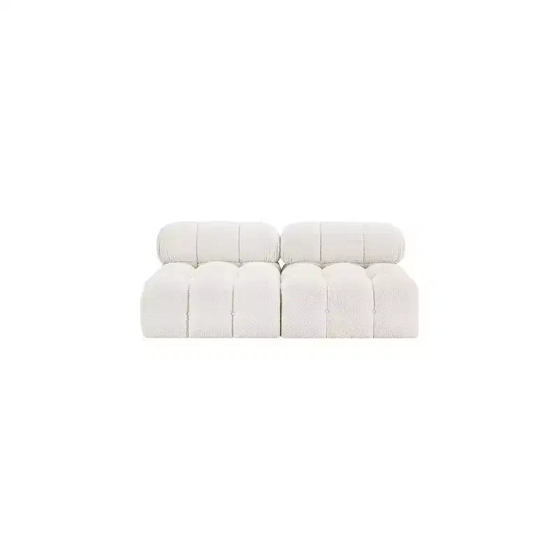 Modułowa sofa z tkaniny boucle w kolorach czarnym / brązowym / kremowym / szarym, 1-osobowa