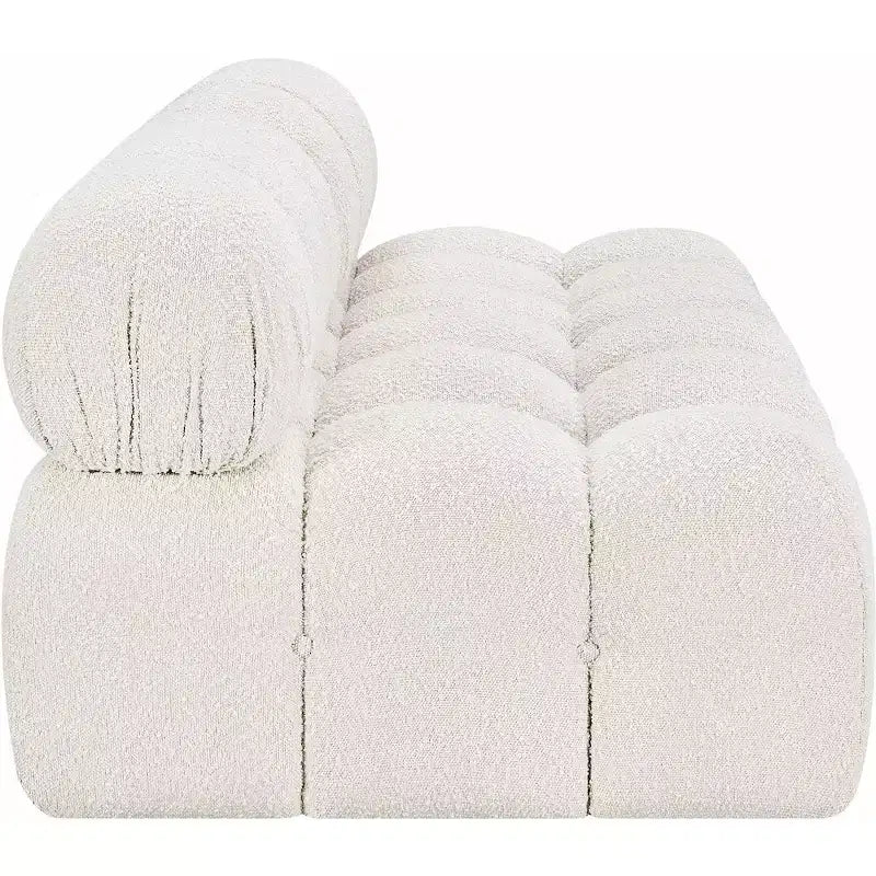 Modułowa sofa z tkaniny boucle w kolorach czarnym / brązowym / kremowym / szarym, 1-osobowa