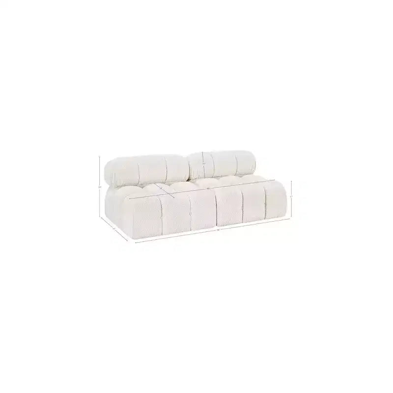 Modułowa sofa z tkaniny boucle w kolorach czarnym / brązowym / kremowym / szarym, 1-osobowa