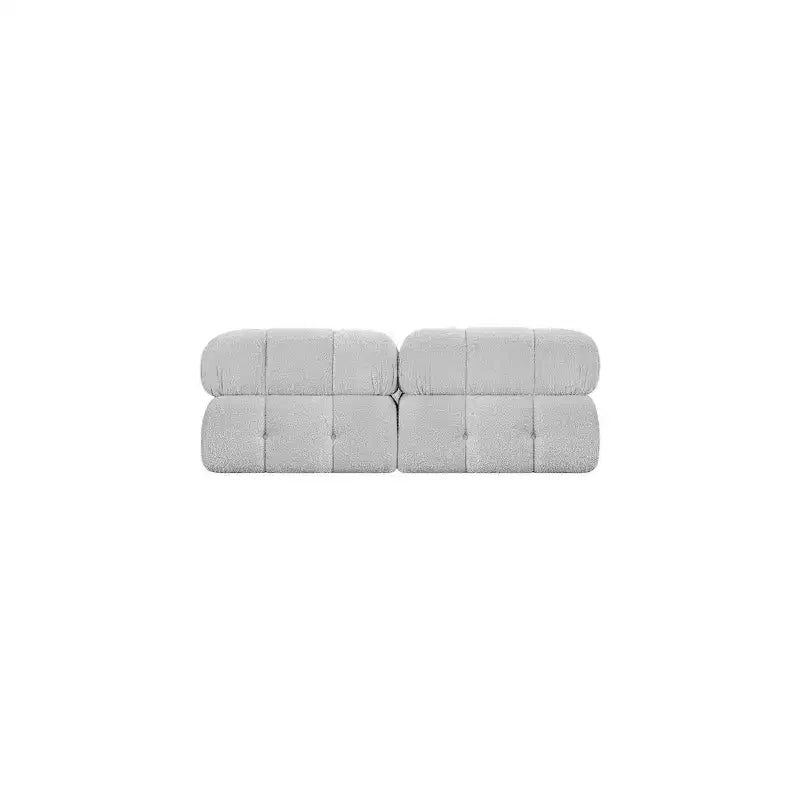 Modułowa sofa z tkaniny boucle w kolorach czarnym / brązowym / kremowym / szarym, 1-osobowa