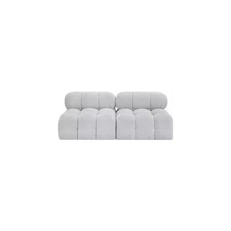 Modułowa sofa z tkaniny boucle w kolorach czarnym / brązowym / kremowym / szarym, 1-osobowa