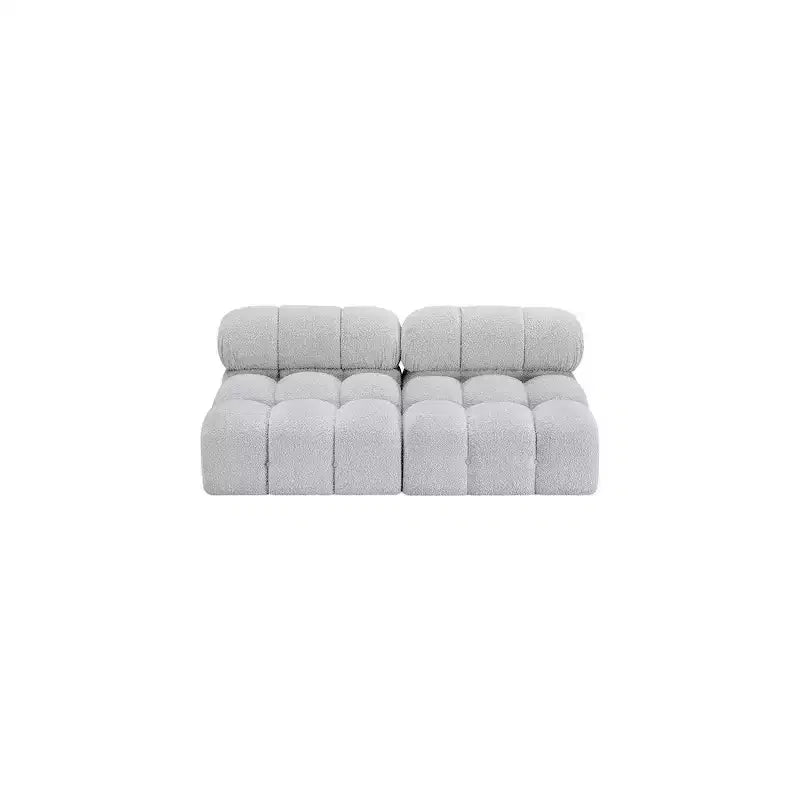 Modułowa sofa z tkaniny boucle w kolorach czarnym / brązowym / kremowym / szarym, 1-osobowa