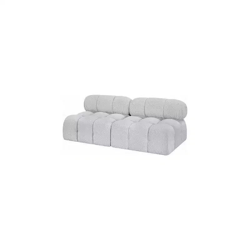 Modułowa sofa z tkaniny boucle w kolorach czarnym / brązowym / kremowym / szarym, 1-osobowa