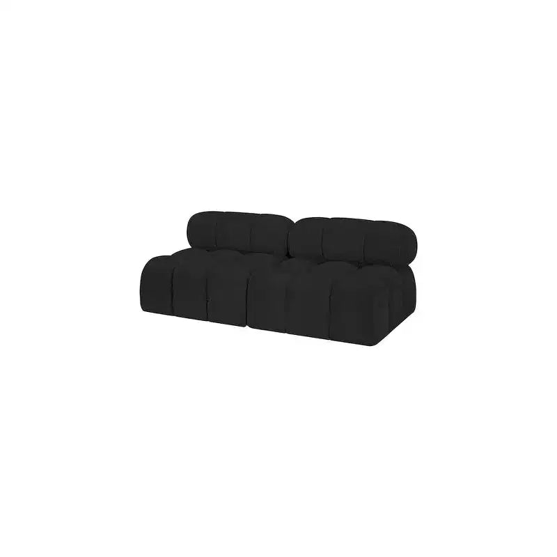 Black / Brown / Cream / Grey Boucle Fabric Modular Sofa, 1-Seat