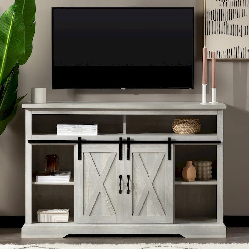 Meuble TV Highboy Middlebrook 52 po avec portes coulissantes façon grange