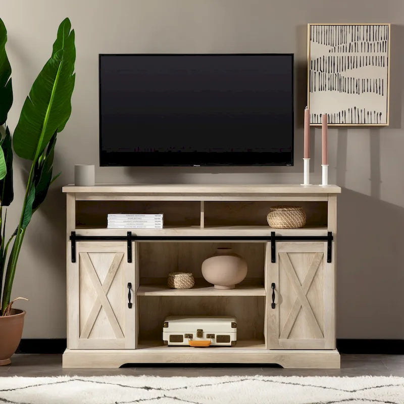 Meuble TV Highboy Middlebrook 52 po avec portes coulissantes façon grange