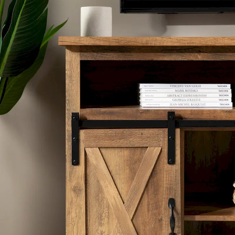 Meuble TV Highboy Middlebrook 52 po avec portes coulissantes façon grange