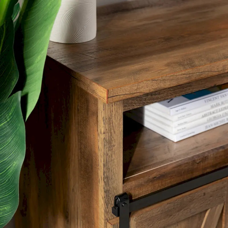 Meuble TV Highboy Middlebrook 52 po avec portes coulissantes façon grange