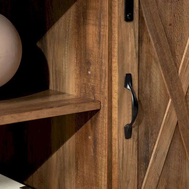 Meuble TV Highboy Middlebrook 52 po avec portes coulissantes façon grange