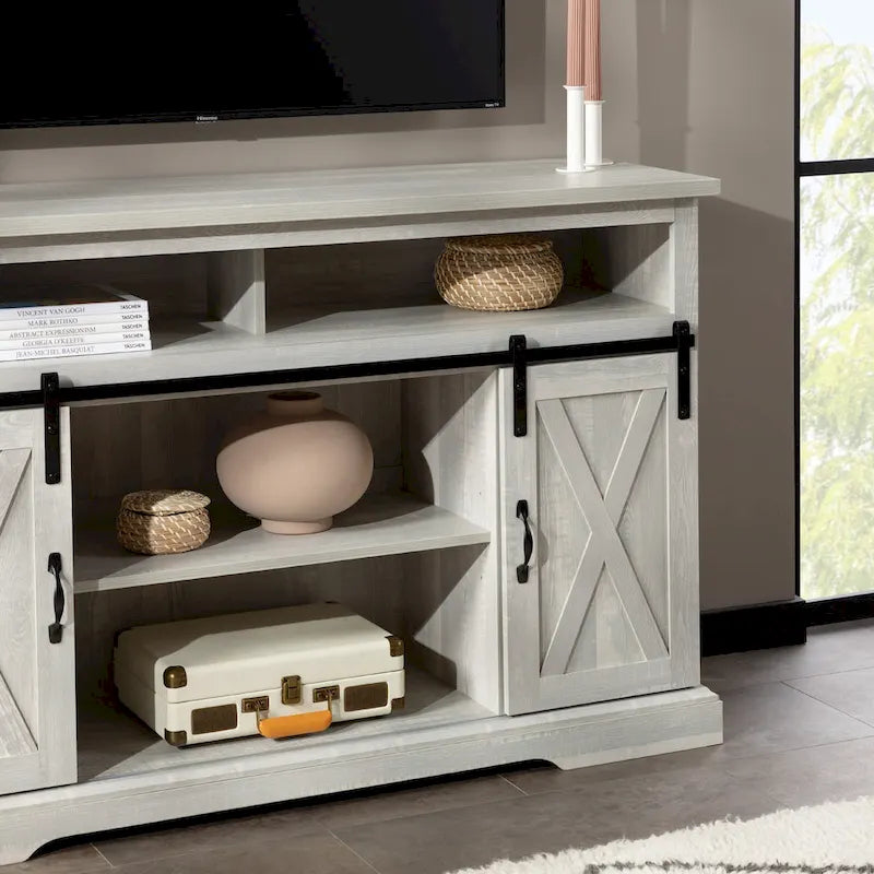 Meuble TV Highboy Middlebrook 52 po avec portes coulissantes façon grange