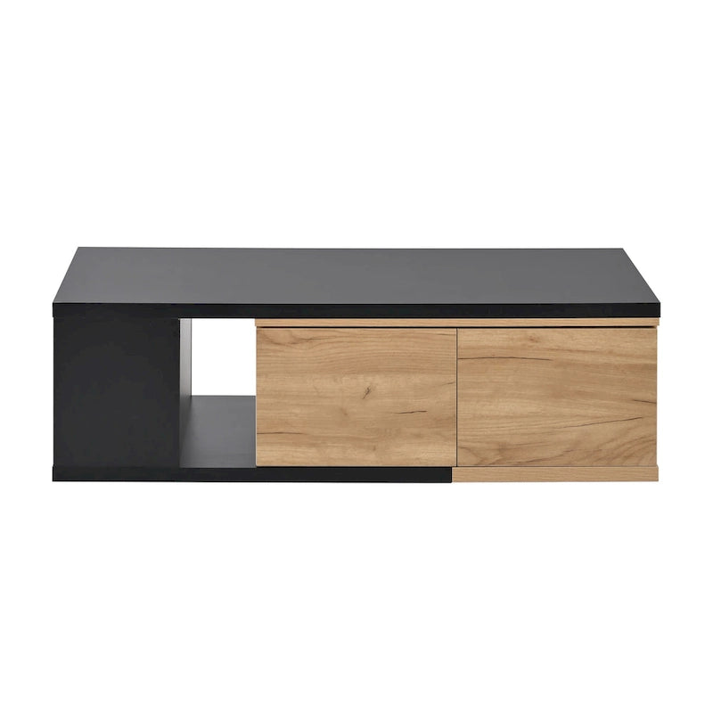 Table basse multifonctionnelle avec rangement dissimulé et 2 tiroirs