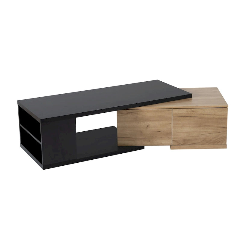 Table basse multifonctionnelle avec rangement dissimulé et 2 tiroirs