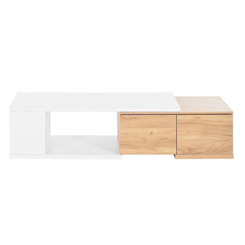 Table basse multifonctionnelle avec rangement dissimulé et 2 tiroirs