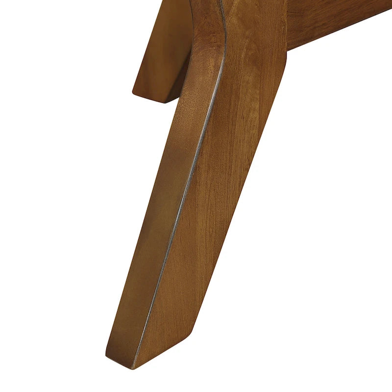 Table basse ronde en bois de style ferme avec 4 pieds en bois massif
