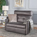 Fauteuil inclinable contemporain moderne (deux places), Causeuse en tissu avec coussins moelleux
