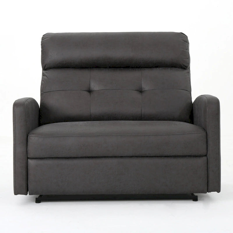 Fauteuil inclinable contemporain moderne (deux places), Causeuse en tissu avec coussins moelleux