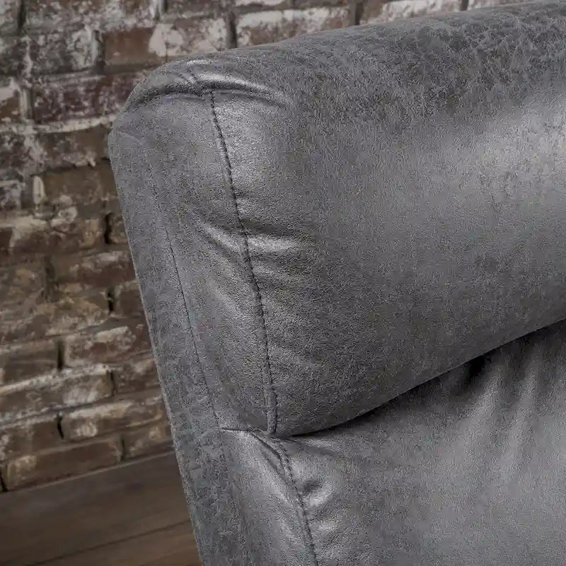 Fauteuil inclinable contemporain moderne (deux places), Causeuse en tissu avec coussins moelleux