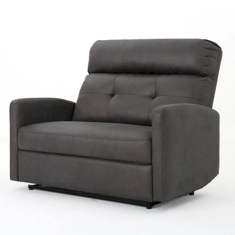 Fauteuil inclinable contemporain moderne (deux places), Causeuse en tissu avec coussins moelleux