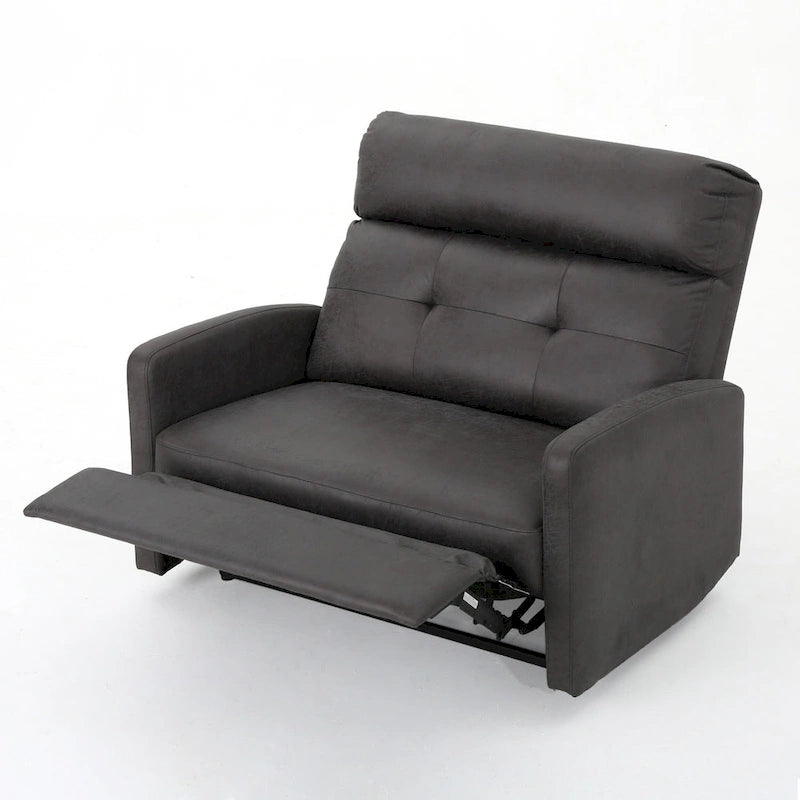Fauteuil inclinable contemporain moderne (deux places), Causeuse en tissu avec coussins moelleux