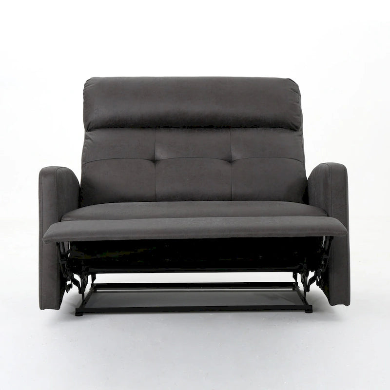 Fauteuil inclinable contemporain moderne (deux places), Causeuse en tissu avec coussins moelleux