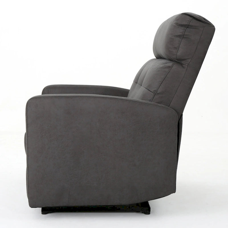 Fauteuil inclinable contemporain moderne (deux places), Causeuse en tissu avec coussins moelleux