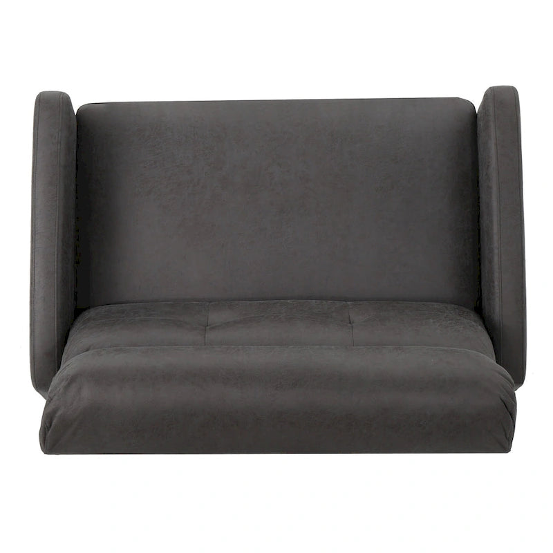 Fauteuil inclinable contemporain moderne (deux places), Causeuse en tissu avec coussins moelleux