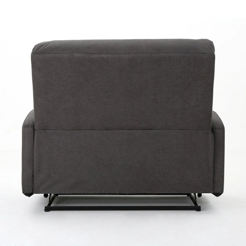 Fauteuil inclinable contemporain moderne (deux places), Causeuse en tissu avec coussins moelleux
