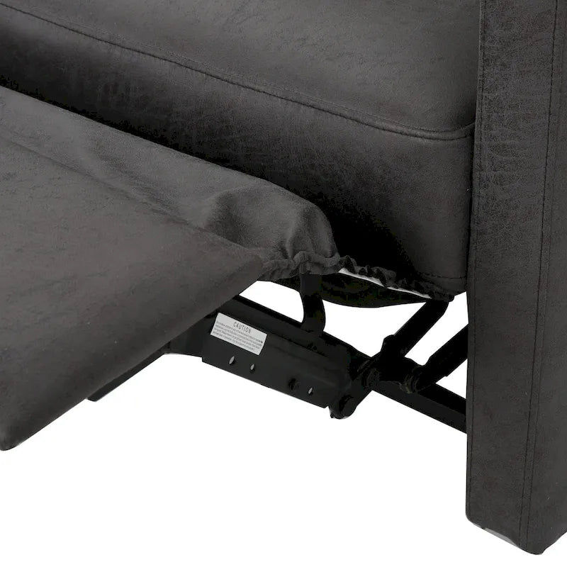Fauteuil inclinable contemporain moderne (deux places), Causeuse en tissu avec coussins moelleux