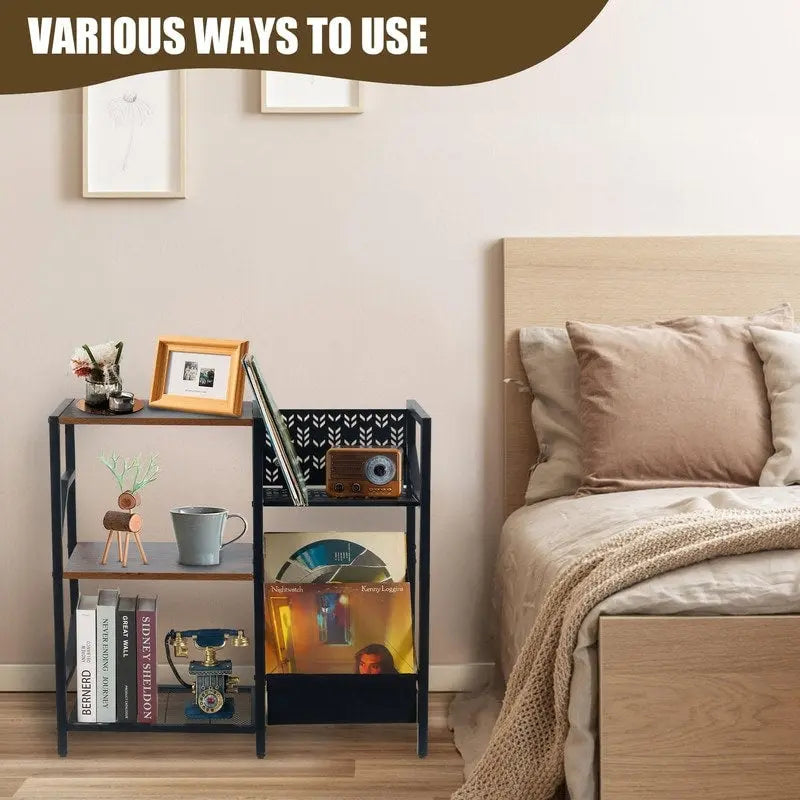 Étagère à disques vinyles à 3 niveaux – 75,4 x 32 x 72,1 cm