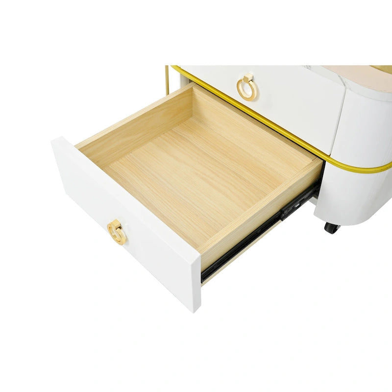 Table basse gigogne avec roulettes