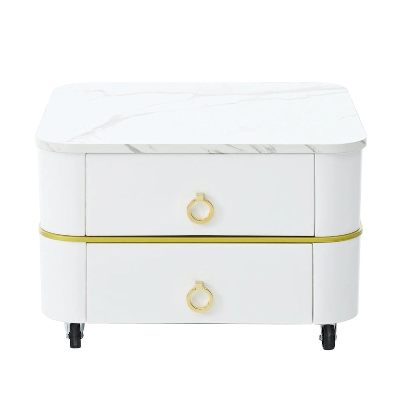 Table basse gigogne avec roulettes
