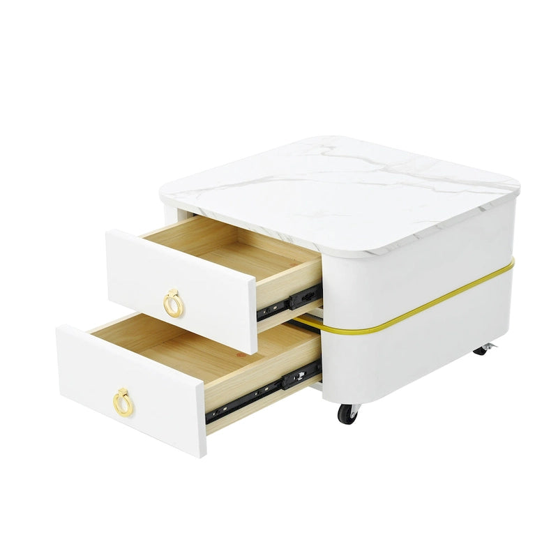 Table basse gigogne avec roulettes