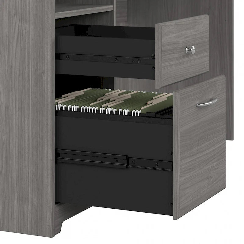 Bureau d'ordinateur en L de 72 po avec huche et tiroirs par Bush Furniture