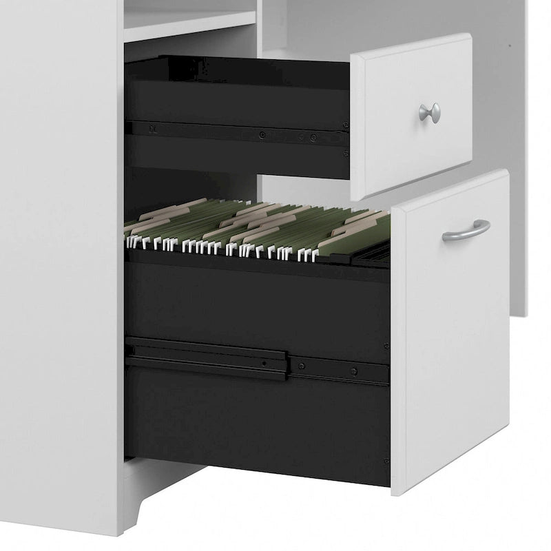 Bureau d'ordinateur en L de 72 po avec huche et tiroirs par Bush Furniture