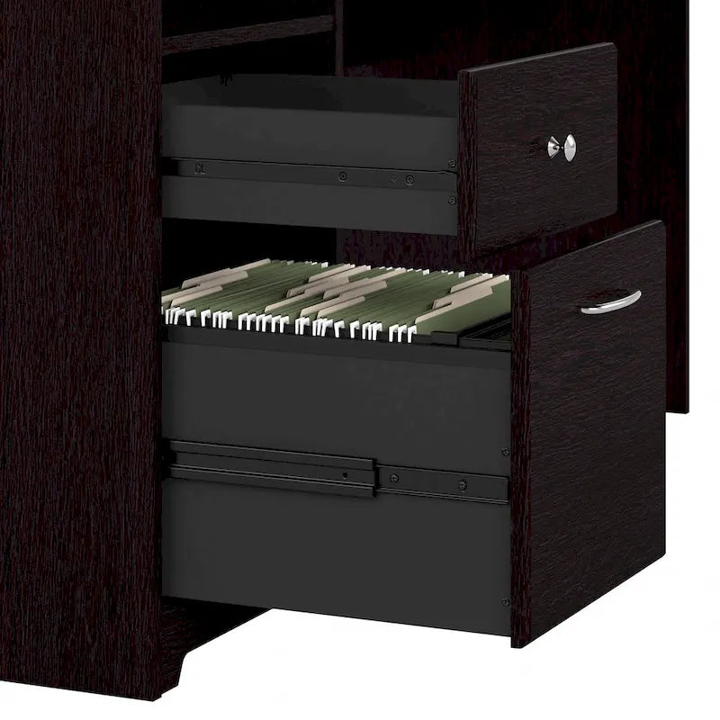 Bureau d'ordinateur en L de 72 po avec huche et tiroirs par Bush Furniture