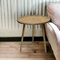 HomeRoots Lot de trois tables d'appoint rondes marron de 24 pouces - 23,25' X '24' X '23,25