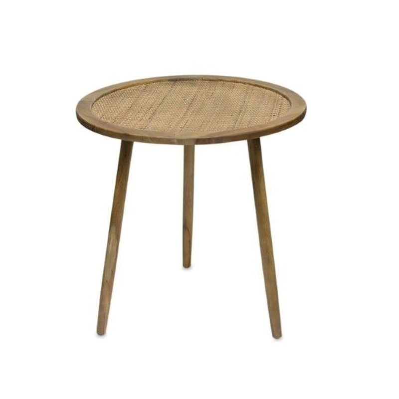HomeRoots Lot de trois tables d'appoint rondes marron de 24 pouces - 23,25' X '24' X '23,25