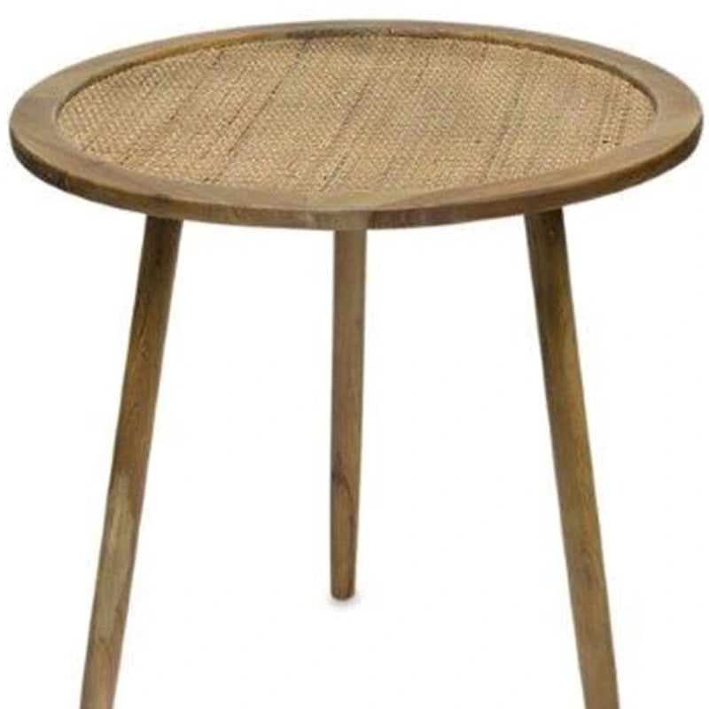 HomeRoots Lot de trois tables d'appoint rondes marron de 24 pouces - 23,25' X '24' X '23,25