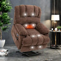Fauteuil inclinable électrique surdimensionné en chenille avec fonction de levage, massage et chauffage lombaire, port de charge USB