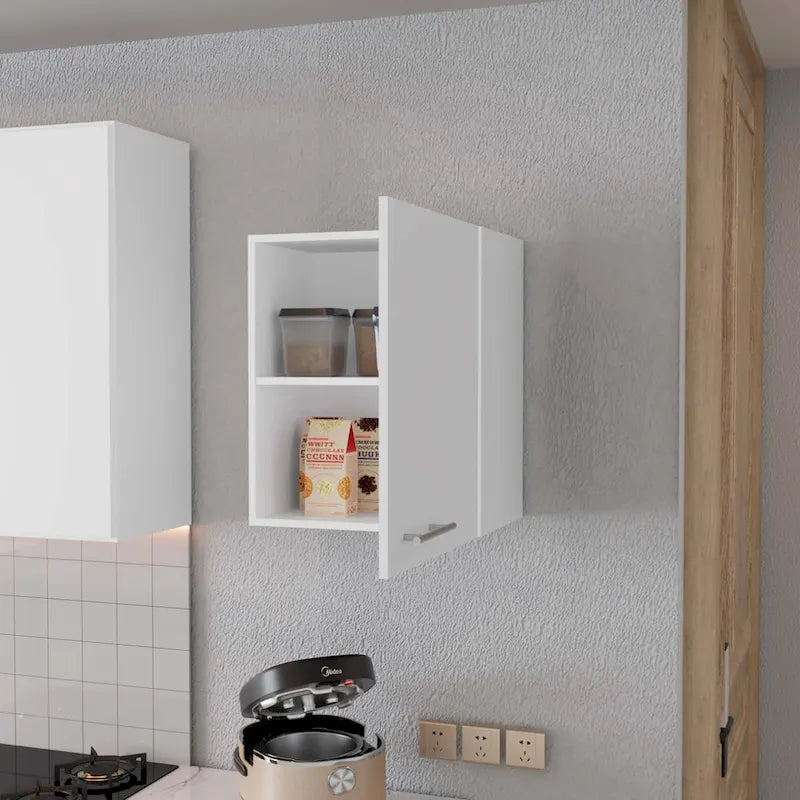 Meuble haut mural blanc à 1 porte